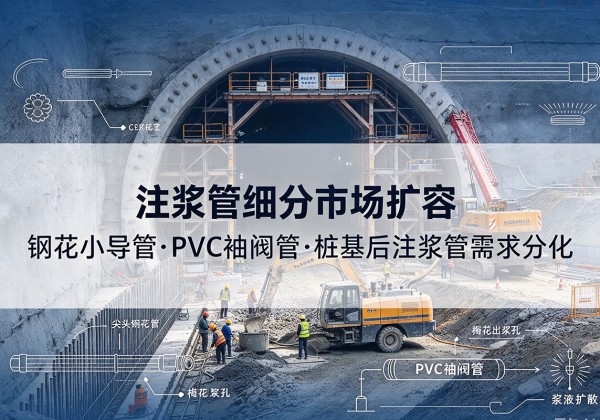 中宁注浆管细分市场扩容，隧道钢花小导管、PVC 袖阀管、桩基后注浆管需求分化